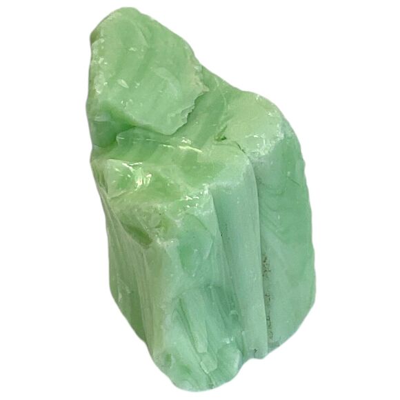 Lime Green Layered Jadeite Art Glass Cullet Glowing Manganese Slag Glass #4GX277 - Picture 5 of 7